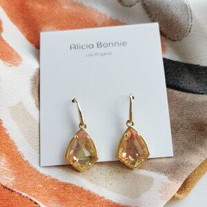 Alicia Bonnie - Miley - Gold Dichroic Glass Earrings